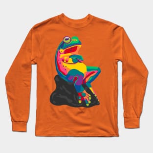 Funny Rainbow Frog Long Sleeve T-Shirt